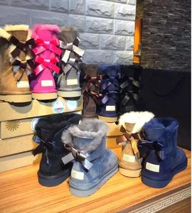 Горячие Продажи Рождество Скидка Продвижение Женские Сапоги Bailey Bow Boots Австралия Высочайшее качество WGG NEW 3280 Снежные Сапоги для Женщин