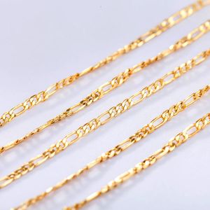 10 adet kolye kolyeler altın 2mm boyutu figaro kolye 16-30 inç moda kadın mücevher kadın basit süveter zinciri takı fabrika fiyatı özelleştirilebilir