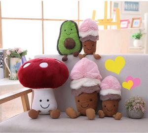 Yeni Creative Bebek Peluş Oyuncaklar Avokado Peluş Oyuncak Özel Dondurma Mantar Bebek Makine Bebek