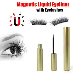 Neuer magnetischer flüssiger Eyeliner mit fünf magnetischen falschen Wimpern. Wasserdicht. Leicht zu tragendes magnetisches Wimpern-Set