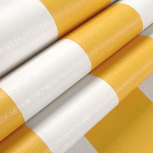 Высокое качество ПВХ тиснения нордической желтой полосатые обои Современной Простая Спальня Гостиной Диван ТВ фоне стена Бумаги для стен Ролла