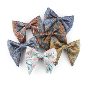 Tagerwilen Green Paisley Büyük Bowtie Damat Bowtie Siyah Smokin Bow Tie Preted Bow Tie Düğün Erkekleri Damatlar Bowtie211y