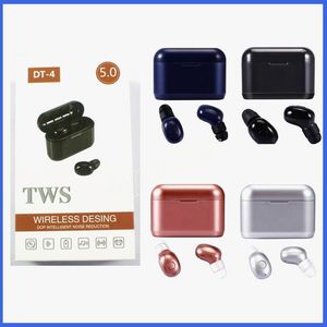 DT-4 TWS Sport Kablosuz Kulaklıklar Bluetooth V5.0 Huawei Samsung İPhone için Evrensel Kulakbuds IPhone 10 PCS