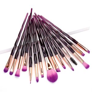 15pcs Elmas Kol Makyaj Fırçalar Seti Pudra Fondöten Fırçası Dudak Göz Farı Kaş Eyeliner Kirpik Kapatıcı Make Up Brush Kozmetik Aracı