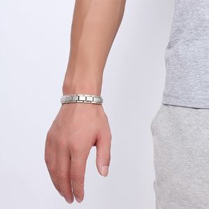 Мода - модный магнитный браслет браслет для женщин мужчины мужская нержавеющая сталь здравоохранение магнитные германиевые энергетические мощности мужские повседневные украшения S915