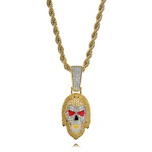 Мода-хип-хоп 18 карат золото красочный кубический цирконий путешествие на Запад рисунок портрет Танги монах Укун кулон ожерелье мультфильм ювелирных изделий