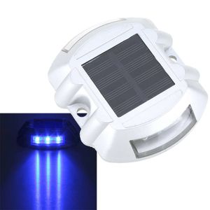 Solar Flood Lights Garden Yard Street Lamps Solar Powered Lighting Sensor LED Road Stud Lamp Blue Outdoor