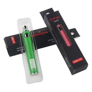 UGO V3 Evod Vorheiz-VV-Batterie-Kit eGo Micro-USB-Passthrough 14-mm-Vape-Stift 650 mAh 900 mAh für alle 510-Gewinde-Vollkeramikkartuschen