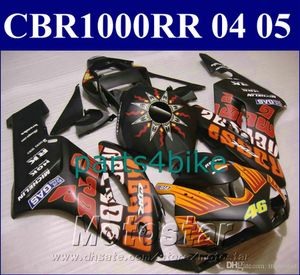 HONDA Orijinal kalıp marangozluk için en düşük fiyat fairing kiti CBR1000 RR 2004 2005 turuncu mat siyah 44 motosiklet parçaları 04 05 CBR1000RR SL25