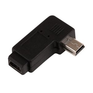 Connectors Right  Left Angle Direction 90 Degree Mini 5pin USB Male to Female Adapter Connector for PC