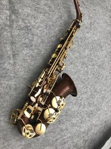 Original Taiwan MUSEADF Alto Eb Saxophone Professional Brand Instrument E Flat Unique Red Copper Brass Sax Alto Saxofone