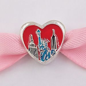 Andy Jewel Authentic 925 STERLING Gümüş Boncuklar NYC Kalp Takımları Avrupa Pandora Tarzı Takı Bilezikler Kolye 56
