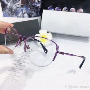 Yeni en çok satan moda optik gözlük kedi gözü basit yarım çerçeve popüler cömert rahat tarzı şeffaf mercek çerçevesi 50F