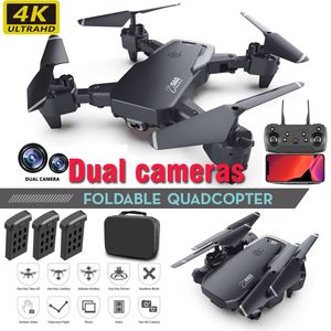 Dual Camera Drone 4K 1080P 720P Мини Складная фиксированная высота Жест самолетов Фото Четыре оси Воздушный пульт дистанционного управления Вертолет беспилотные игрушки E60