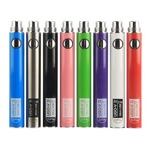 UGO-V II Pil Micro USB geçişi 510 kartuş CE4 CE5 MT3 ATOMIZER için ECIGAR'ı yükseltti