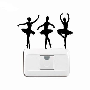 Beautiful Ballet Dancing Ballerina Fashion Vinyl Wall Sticker Light Switch Decal