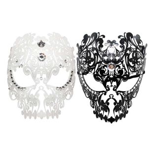 Maske Venedig Cosplay durchbrochenes Muster Schmiedeeisen Diamant schwarz weiß Maske Maskerade Augenmaske Party Queen Vollgesichtsmaske Halloween Weihnachten