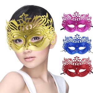 Parti Maskeleri 8 Renk Moda Kadınlar Hallowmas Elektraplatma Altın Taç Venedik Göz Maskesi Altın Toz Maskeli Yapısı Maskeleri Paskalya Maskesi Dans Maskesi