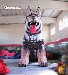 Özelleştirilmiş Reklam Şişirilebilir Köpek Modeli Balon 3m/6m Büyük Hava Up Evcil Hayvan Dükkanı için Hayvan Sibirya Husky