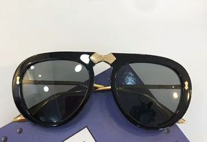 0307 Stones Pilot Sunglasses Gold Black Frame Sun Glasses Men Fashion Sunglasses NOVO COM CAIXA