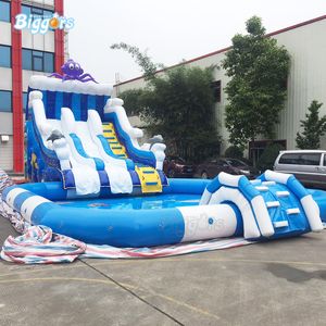 YARD Summer Playhouse Commercial Giant Inflatable Water Park Water Pool Slide with Blowers