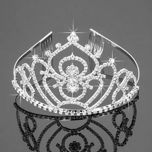 Bridal Tiaras со стразами Свадебные ювелирные изделия для девочек для наушников на день рождения Party Page English Crystal Crowns Wedding Accessories ZH-047