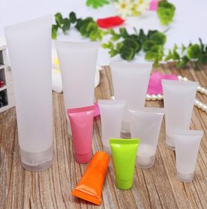 50ml vidalı kap/flip kapak kozmetik yumuşak tüp plastik losyon kapları boş makyaj tüpü yeniden doldurulabilir şişeler emülsiyon krem ​​paketi 50g