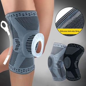 Silicone Spring Kneepad Meniscus Leg Cover Best Knee Brace With Side Stabilizers Patella Gel Pads For Knee Support Arthritis Men