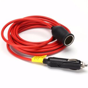 12 Ft 12V or 24V Car Cigarette Lighter Extension Cord Heavy Duty Power Extend cable with Cigarette Lighter Socket with 15A Fuse