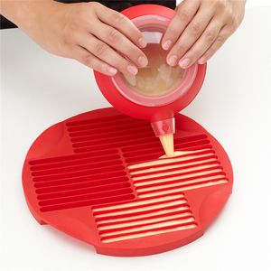 Stampi per biscotti a forma di dito in silicone per uso alimentare Stampo per lecca-lecca al cioccolato fai-da-te Vassoio da forno per biscotti a strisce lunghe