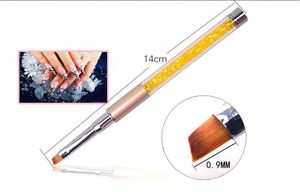 DHL Professional Nail Art Drawing Pen Brush Multi-Function Crystal Acrylic Art Crystal Cratch Щетка Высокое Качество Мана или Фибел Гель Ногтей Кисть