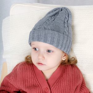 2019 INS kids baby Beanie Knit Crochet boys girls Ski Cap Winter Warm Soft Comfortable Hat Solid Color