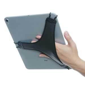 Держатель ремешка TFY Защитная ручка для пальцев с мягкими полиуретановыми аксессуарами для планшетов для iPad Pro 12,9 дюйма и более, черный
