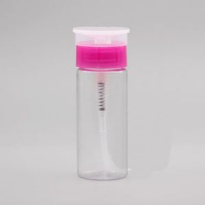 100ML Nail Art Mini Pompa Dağıtıcı Boş Şişe Akrilik Jel Cila Sökücü Temizleyici Sıvı Konteyner Depolama Küçük Basınç şişesi