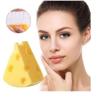 Organik Doğal El yapımı Hafif Peynir Sabun Cilt Temizleme Akne Akarlar Kaldır Yağ kontrolü Antibakteriyel Yüz Bakımı 60g