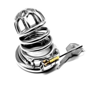 Male Bondage Chastity Device Belt With Spike Ring BDSM Sex Toys Stainless Steel Cock Cage for Men