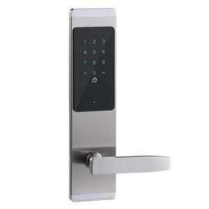 Электронный цифровой интеллектуальный дверной код код пароль беспроводной клавиатуры ввод безопасности - серебристая правая рука открыта