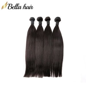 Bella Hair 100 menschliches reines Haarbündel, doppelter Schuss, mongolisches, unverarbeitetes Menschenhaar, 1 Stück, seidig glatt, 8 30
