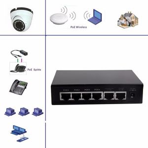 Freeshipping Профессиональное использование мониторинга POE коммутатор 4 + 2 порта Ethernet Стандартный POE коммутатор для IP-камеры CF1006VP-E US / EU / AU / UK