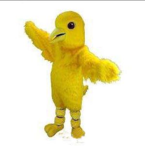 2019 Venda direta da fábrica amarelo frango Celebration Mascot Costume de aniversário do Natal Halloween Carnival Vestido Full Body Props Outfit