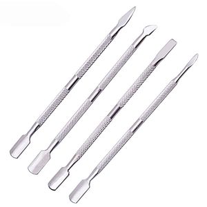 Stainless Steel Double Ended Nail Pusher Spoon Romover Cuticle Manicure Pedicure Nail Cleaner Tools Cuticle Pusher for Nail