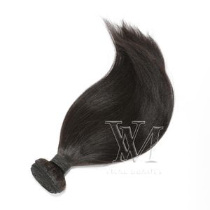 VMAE Yaki Straight Natural Color Virgin Human Hair Extensions 3 Bundles Lot Unverarbeitete brasilianische Webart 10 bis 28 Zoll Top-Qualität