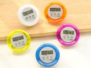 Novelty Digital Kitchen Timer Cooking Helper Mini Digital LCD Round Shape Electronic Count Down Clip Timer Alarm