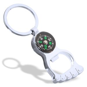 Открытый компас для бутылок с металлическим Key Ring Chain Metal Вино Пиво открывалки Bar Key Tool Chain Gift KKA7923