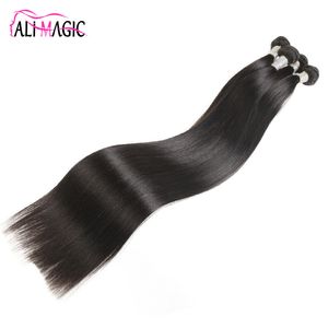 En iyi satıcılar 40 inç insan saç demetleri kütikül hizalanmış bakire saç doğal siyah 30 32 34 36 38 Brezilya Hint Remy Toptan