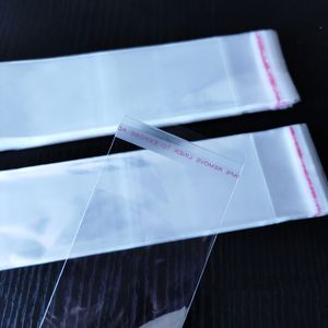 Bag Packaging 1000pcs 6 * 27cm Şeffaf Kendinden yapışkanlı Mühür OPP Plastik torbalar Küçük Uzun İçin Şeker Kurabiye Hediye Takı