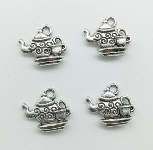 50 adet / grup Demlik Tibet Gümüş Charms Kolye Retro Tarzı Takı DIY Kolye Anahtarlık Bilezik Küpe Için 14 * 15mm