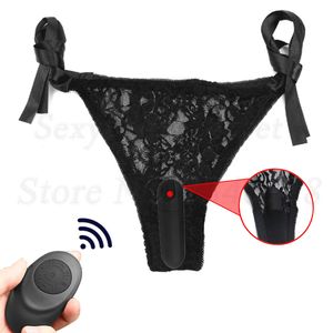 Remote Control 10 Speeds Lace Panty Mini Vibrator Sex Toys For Women Strap on Underwear Clitoral Invisible Vibrating Bullet Eggs Y200616