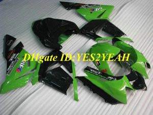 Özel KAWASAKI Ninja ZX10R Motosiklet Fairing kiti 04 05 ZX 10R 2004 2005 ABS Serin yeşil siyah Marangozluk seti + Hediyeler KM08