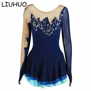 LIUHUO artistik patinaj etekler ajan Paten elbiseyi mayoları Spandex Eğitim Rekabet Paten elbise kızlar Taobao